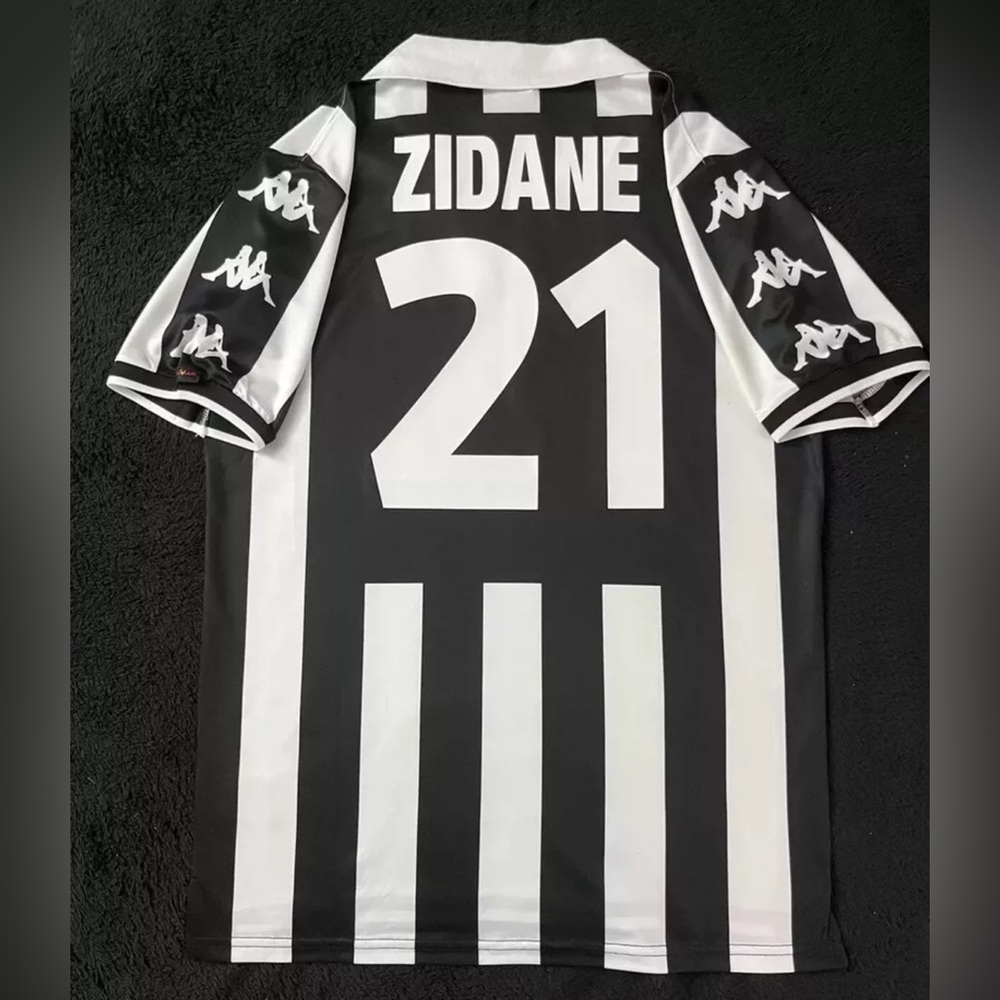 Zidane #21 Juventus Retro 1999 Home Jersey S-XL